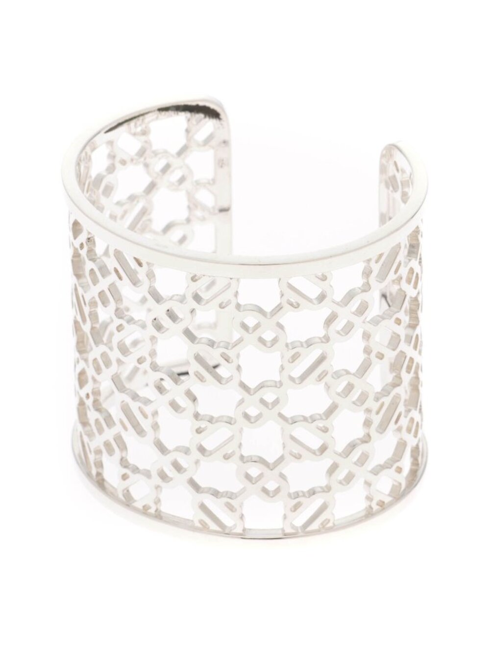 Hermes Chaine D'ancre Passerelle Wide Bangle Bracelet Silver